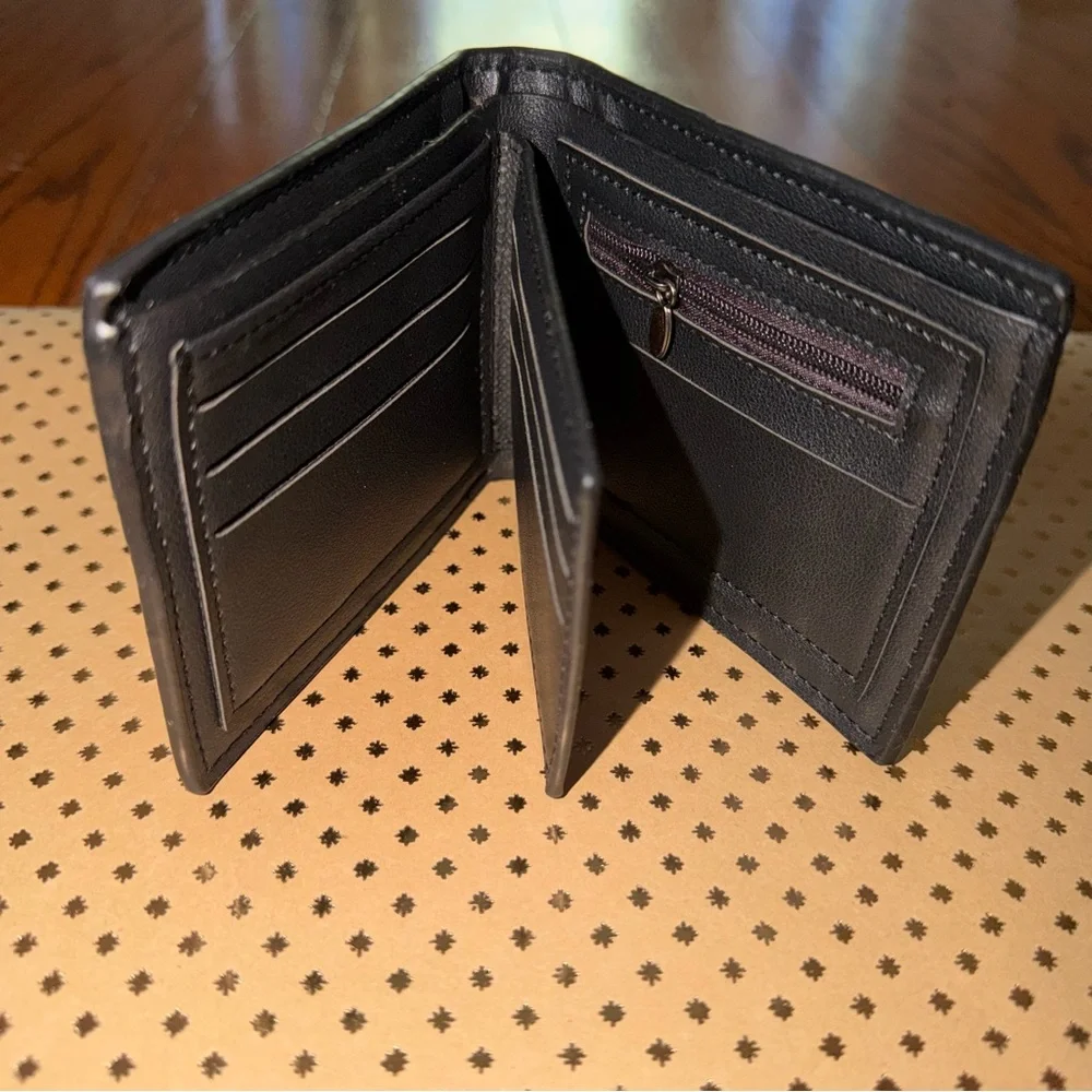 🆕 NEW Men's Black Patterned Wallet